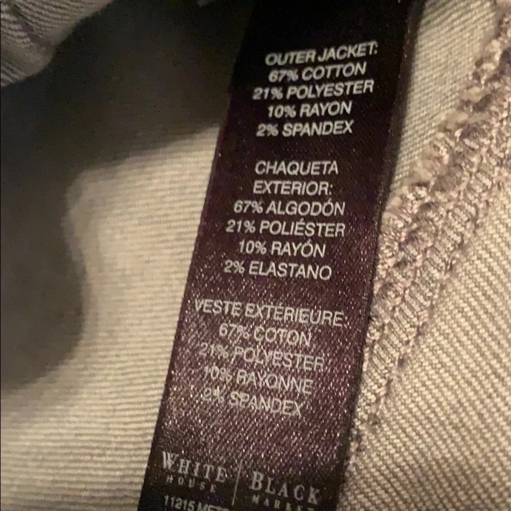 TRDUP- NWOT a White House Black Market grey denim jacket - Picture 7 of 7